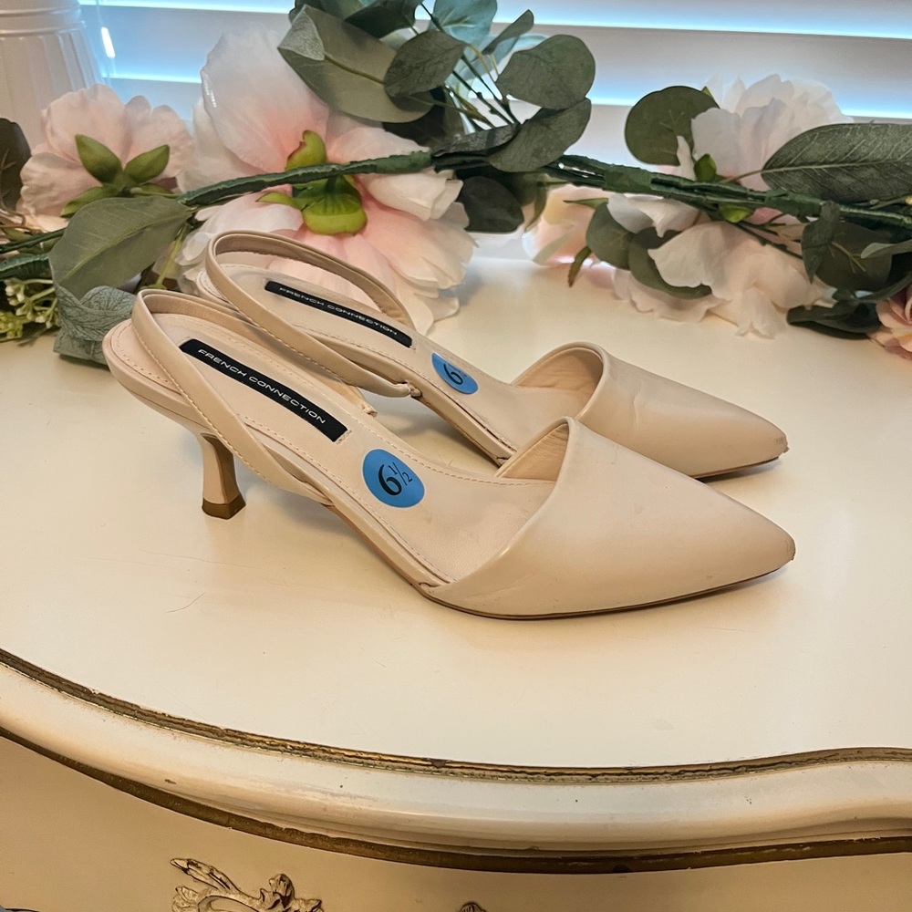 Elegant Cream Slingback Heels